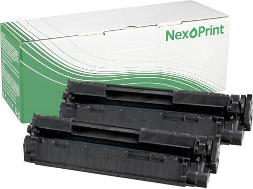 NexoPrint Q2612AD 12A Doppelpack schwarz kompatibel mit HP LaserJet 1012 1010 6000 Seiten