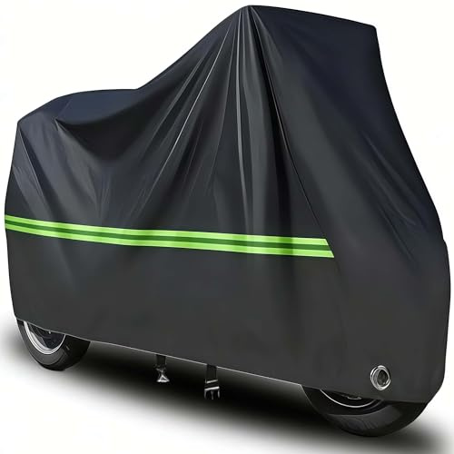 Motorcycle Cover Outdoor for BMW K 1600 GTL Exclusive, Outdoor Motorbike Cover with Lock-Holes, All Weather Protection, Dust Resistant, Reflective Strips, Outdoor Storage