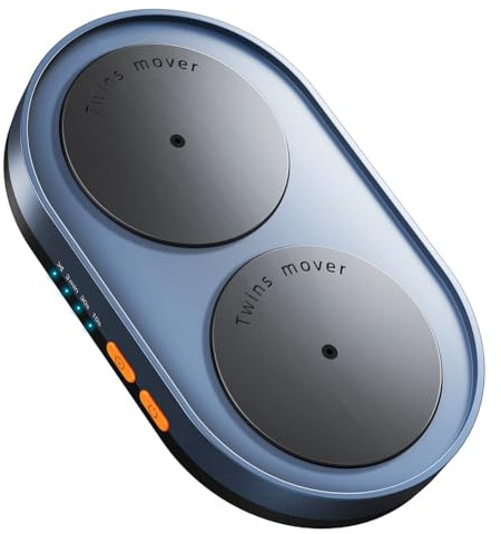 IJSDNVJNDX Mouse Mover Jiggler A Doppio Piatto Girevole con Intervalli Regolabili, Interruttore On/off, Shaker per Mouse Rumoroso e Silenzioso.