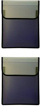 VELOFLEX Heftbox Ordnungsmappe A4, Klettverschluss (Blau, 2X Heftebox)