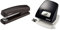 Amazon Basics Heftgerät mit 1.000 Heftklammern, Schwarz & Leitz Locher, 25 Blatt, Anschlagschiene mit Formatvorgaben, Metall, NeXXt, Schwarz, 50050095