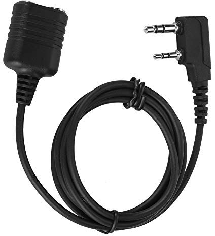Bewinner Microphone Extension Cable for Baofeng,K 2-Pin Handheld Microphone Cable for Walkie-Talkie Radio, 2-Pin Type K Speaker Microphone