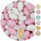 EinsSein 1kg dragées mariage amandes Conchiglia Mix blanc-rose perle| dragees baptême, communion, célébrer, fête, candybar | Cadeaux pour les invités mariage | Bonbon aux Amande | Badem sekeri
