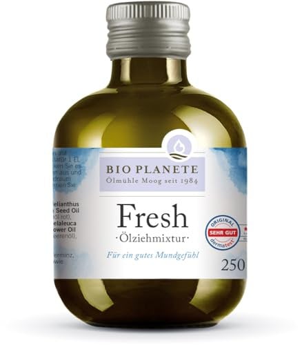 Kaxilu Bio Planete Fresh Ölziehmixtur (6 x 250 ml) - Traditionelle Mundpflege - Naturkosmetik - Mundspülung