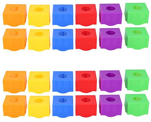 Alomejor 24 STÜCKE Billard Chalk Storage Holder Kunststoff Multi-Color Pool Queue Kreidehalter Billard Zubehör