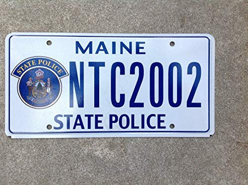 Inga Maine - Placa de matrícula de policía estatal (6 x 12 Pulgadas)