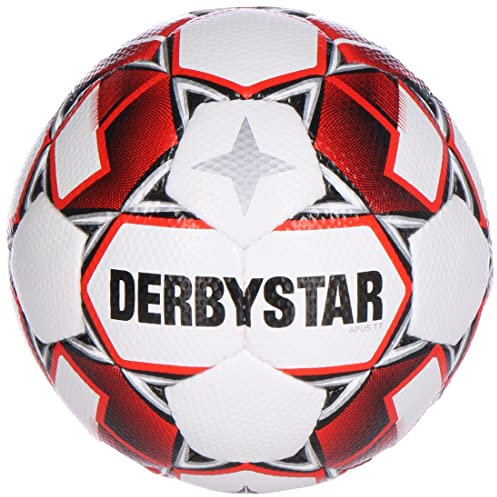 Derbystar Erwachsene Fußball Apus TT, Weiss rot, 5, 1154500130