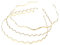 Luxshiny 3 Stück Haarreif Metall Schmal, Metall Welle Haarband Haarreif Gold Hochzeit Haarreifen Damen Rutschfest Welliges Blondes Stirnband für alle Haarreifen