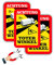 Schilder Toter Winkel | Extra STARK | Hinweisschild‚ Angles Morts für Frankreich | LKW 250 x 170 mm | 3 Stück | offiziell | Warnzeichen für die Grenze | Made in GERMANY (DE - Magnet)