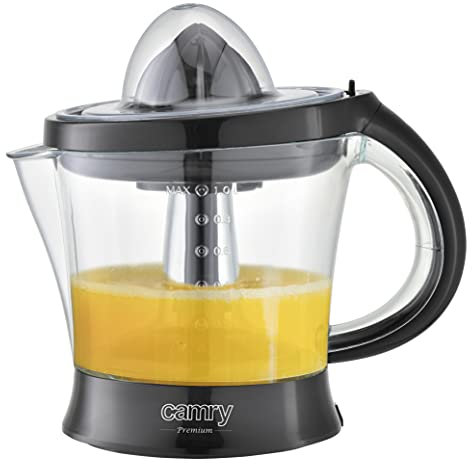Camry CR4008 Elektrische Zitruspresse, Orange, 1000 ml, 2-Wege-Drehung, staubdicht, 40 W, CR 4008
