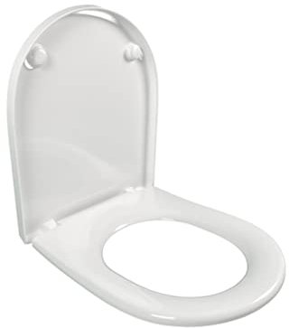 Siège Jacob Delafon Odéon Rive Gauche E24888 Thermodur, charnières inox Compatible avec WC de la collection Odéon Rive Gauche Blanc