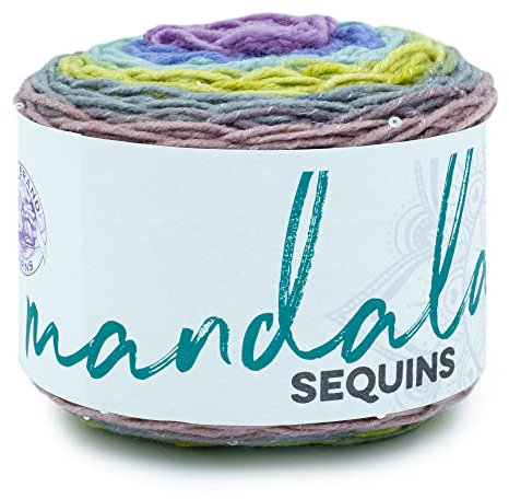 Lion Brand Yarn Mandala-Paillettengarn, Ametrin