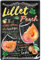Tin Sign Blechschild 20x30 cm Rezept LILLET Peach Pfirsich Cocktail Bar Kneipe Cafe Haus + Garten Küche Wand Deko Geschenk