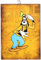 KUSTOM ART Cucuba Bild im Vintage-Stil, Serie Cartoon Goofy Druck auf Holz, 18 x 25 cm.
