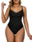 SHAPERX Bodysuit Figurenformend Damen Body Shaper Bauchweg Sculpting Shapewear Ganzkörper Formende Bodys Verstellbarer Schultergurt, UK-SZ5213-Black-S/M