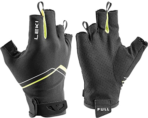 LEKI Multi Breeze Short Handschuhe, Black-Yellow-White, EU 11