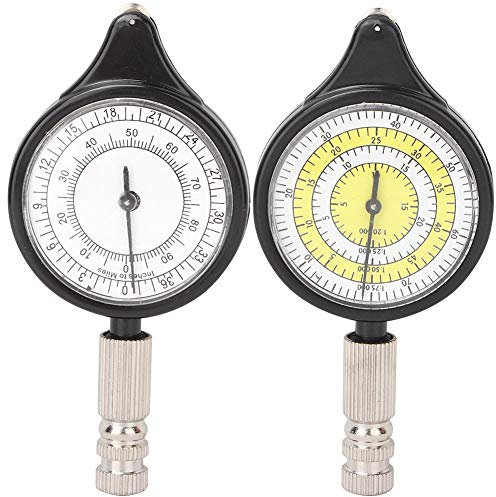 Alvinlite Outdoor-Kartenmesser, Mini-Outdoor-Karten-Entfernungsmesser, Entfernungsrechner, Kartierungswerkzeug, Metallrad, Entfernungsmessgerät Für Camping, Wandern