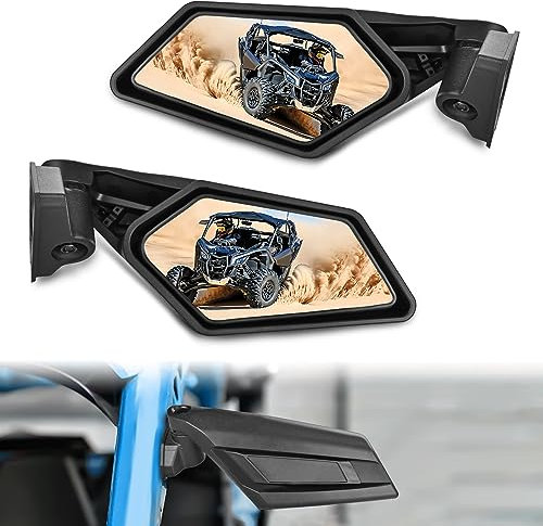 Nilight UTV Seitenspiegel Aluminium X3 Rückspiegel kompatibel mit 2016 2017 2018 2019 2020 2021 2022 2023 Can Am Maverick X3 Turbo/DS MR RS Turbo R / X3 Max / 1000