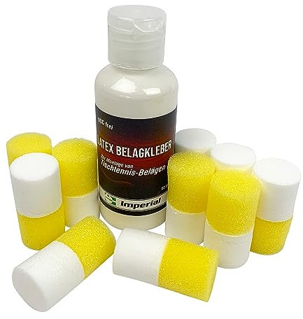 Imperial Latex Belagkleber A+ 60 ml | Kleber für Tischtennis Beläge | Lösungsmittelfrei | ITTF Zulassung | Inklusive 10 Montagetupfer