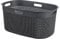 Keter Curver Filo Cesta Portabiancheria da Bagno, Grigio, Capacità di 45 Litri, 100% riciclato, 45x35x61H