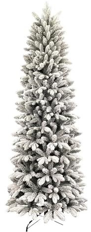 XONE Albero di Natale Russel INNEVATO Slim | Albero Artificiale in PE+PVC, 240cm