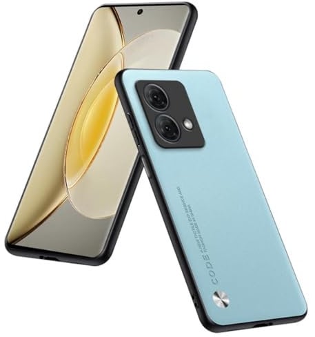 HULLIN Handyhülle Kompatibel Mit Motorola Moto G84 (6.5), Eine Hochwertige Schutzhülle Aus PU-Leder - Hellblau
