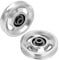 QWORK Universal Aluminiumlegierung Lager Riemenscheibe Rad für Sport-Fitnessgeräte, 95 mm Größe, hohe Tragfähigkeit 299.4 kg, Garagentor-Rollensysteme, Fitness-Zubehör, 2 Stück