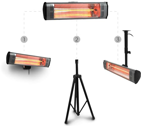 Heat Storm Tradesman 1500 Watt Infrared Heater Tri-mount Combo, Remote