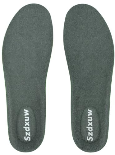 Szdxuw Solette in Memory Foam Donna Uomo - Solette Comfort per Arco Plantare, Fascite Plantare, Inserti Per Scarpe Da Ginnastica, Lavoro, Sportive E Stivali, Grigio Grande