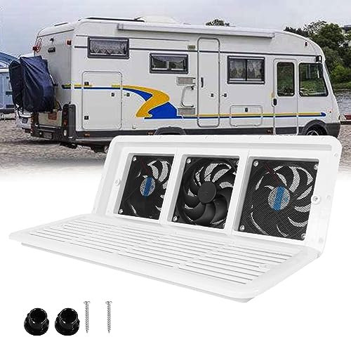 Potente ventilador extractor lateral silencioso de 12 V, ventilación de aire universal para remolque, cámper, autocaravana, sistema de refrigeración montado en pared o techo