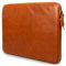 Real Leather Laptop Case/Zipped Folio Bag with Inner Pocket & Wool Lining Compatible with Apple Macbook, HP, Dell, Asus, Levovo (16 Inch - Tan)