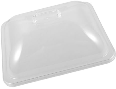 PRETYZOOM Acrylic Cake Dome Lid Food Cover Handle Reusable Square Dessert Protective Cover for Parties Home Hotel Restaurant 31x24cm