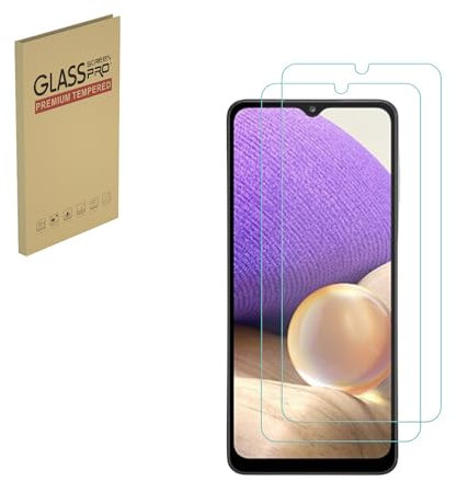 Compatible avec le Samsung Galaxy A32 (5G) Protecteur d’écran en verre trempé, compatible avec les étuis, dureté 9H, sensible au toucher