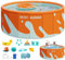 Piscina pieghevole per uso domestico, piscina non gonfiabile | Piscina portatile per vasca da bagno per famiglie | Piscina portatile per esterni, interni, cortile, giardino, balcone, spiaggia