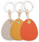 SULIUDAJI 3 Pcs Porte-clés avec Étui AirTag en Cuir Véritable, Porte Clef Rétro pour Carte, Housse de Protection Portable pour AirTags Apple sur Clés, Sacs, Bagages et Colliers