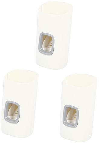 minkissy 3 Pcs Toothpaste Squeezer Dispenser Automatic Toothpaste Pump Wall Mount Abs No Waste