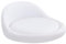 SiaBiced Taburete Redondo de Cocina con Respaldo Bajo, Asiento de Repuesto en Cuero PU, Blanco, Individual