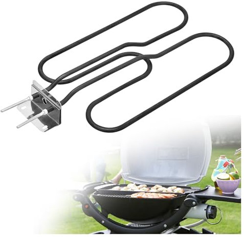 Gotrain 66631/65621 Ersatzteil Heizelemente Kompatibel mit Weber Q140, Q1400 Elektrogrill, 2200W 230V Ersatzteil Grillheizrohr Rostfreie Stähle Heizspirale