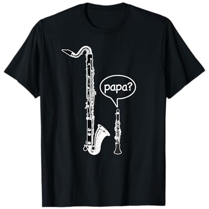 Lustige Klarinette Humor mit Piccolo Bassklarinette für Papa T-Shirt