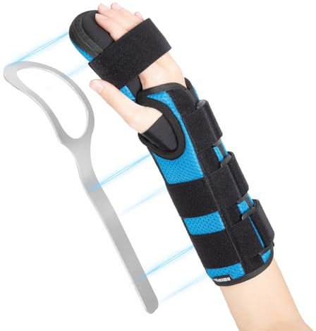 YiYame Handschiene, Handgelenkstütze Nacht Unterstützung, Karpaltunnel Schiene for Handgelenk Sehnenscheidenentzündung, Schlaganfall Hand, Handgelenksfraktur, Arthritis, Rechte Hand, M