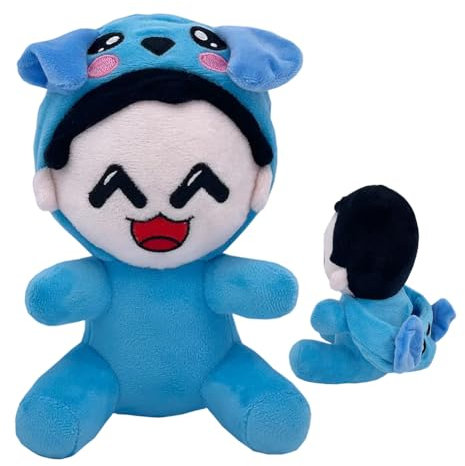 QNUOXEP Omz Plush Doll, Blau Cartoon Plüsch, Omz Plüschtier, Cartoon Soft Stuffed Pillow Figure, Geburtstags Fans und Kinder, 20CM