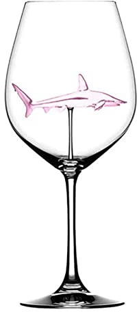 KBOLAE 300 ml klare Hai-Weingläser für Weihnachten, Geburtstag, Rosa
