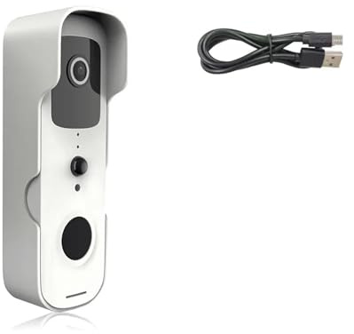 NGBFF Videocitofono, Videocitofono intellinte impermeabile con visione notturna, sicurezza domestica, telecamera Full HD 1080P, citofono digitale visivo, campanello Tuya Wi-Fi(T30-W1)