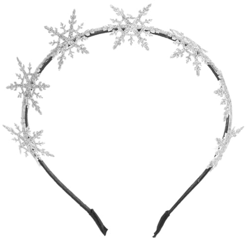 VICASKY Schneeflocken-stirnband, Kleid, Damen, Krone, Weihnachtskopfschmuck, Tiara, Zubehör, Stirnbänder, Silbernes Haarband, Urlaubsparty-accessoire Neujahr 2026 Haarreif