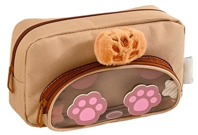 Generisch Zippered Storage Organizer - Animal Design Case for School | Pencil Holder with Travel Toiletry Function, Highlighters Erasers Rulers Bag, Stationery Accessory for Children Girls Teenage