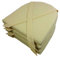 Rattani Set 4 x Stuhlkissen/Sitzkissen Marina halbrund mit Schleife 42 x 45 cm Dicke 5 cm, Fb. Natur, Polyester