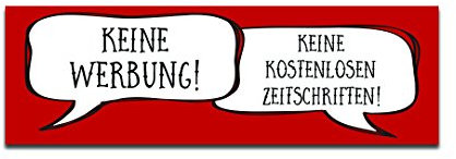 Aufkleber für den Briefkasten gegen unerwünschte Werbung