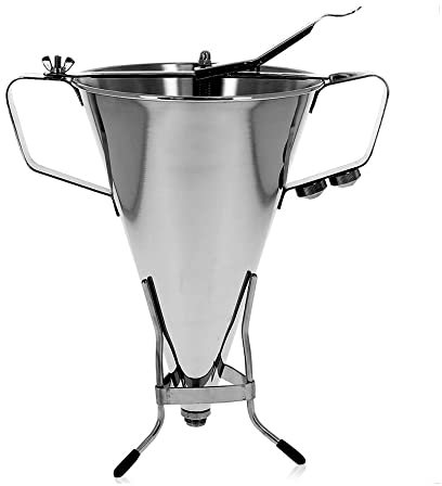 De Buyer 3354.52 Kwik Max Entonnoir à Piston Automatique Inox Professionnel Capacité Max 3,5 litres