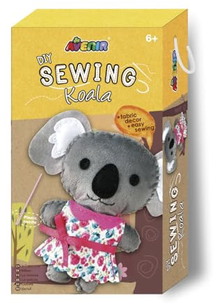 Avenir DIY Nähset, Sewing Koala, Bastelset für Kinder, Kreativ-Set, ab 6 Jahren