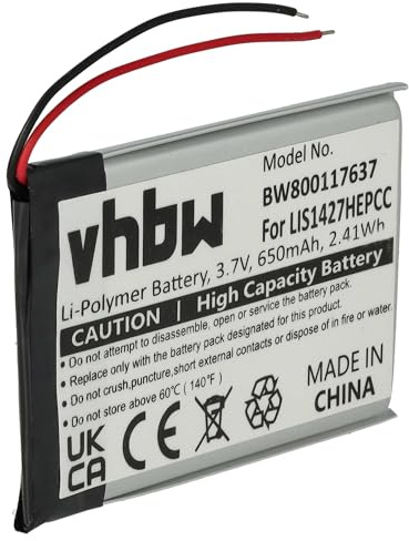 vhbw Akku kompatibel mit Sony MDR-XB650BT | MDR-RF985R, MDR-XB950B1, MDR-DS6500 Wireless Headset Kopfhörer (650 mAh, 3,7 V, Li-Polymer)